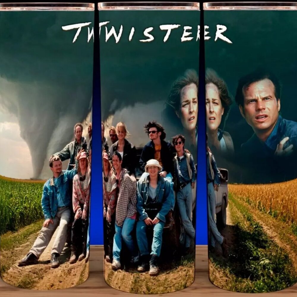 Twister 90s Tornado Chasing Movie Cup Mug Tumbler 20oz